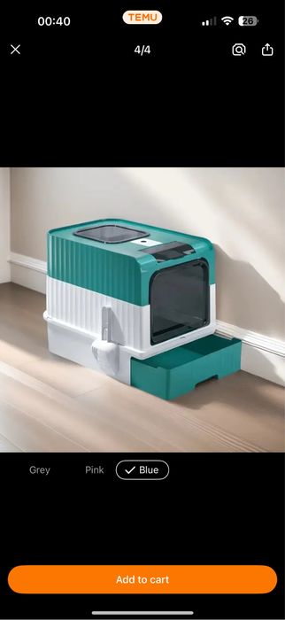 Set LITIERA complet inchisa pentru pisici, odorizant, covor, lopata