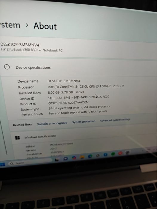 hp laptop elitebook touchscreen g7 notebook pc