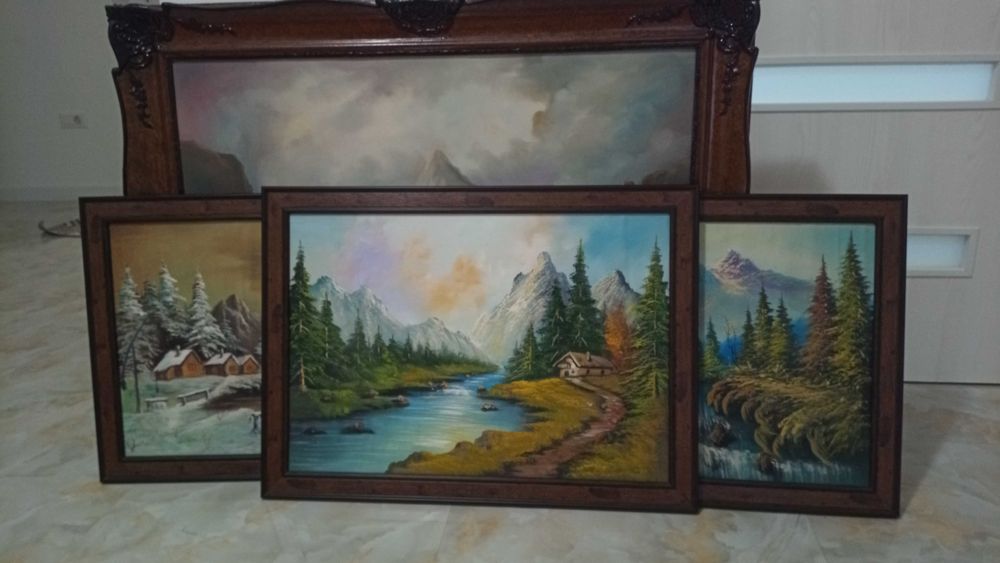 5 Tablouri în ulei pe pânză