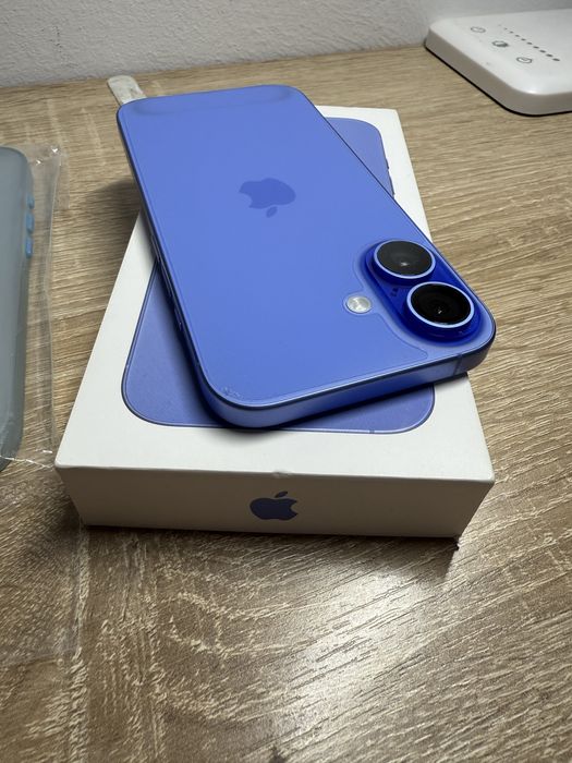 Iphone 16 UltraMarine 128 GB Memorie IMPECABIL FullBox ca NOU