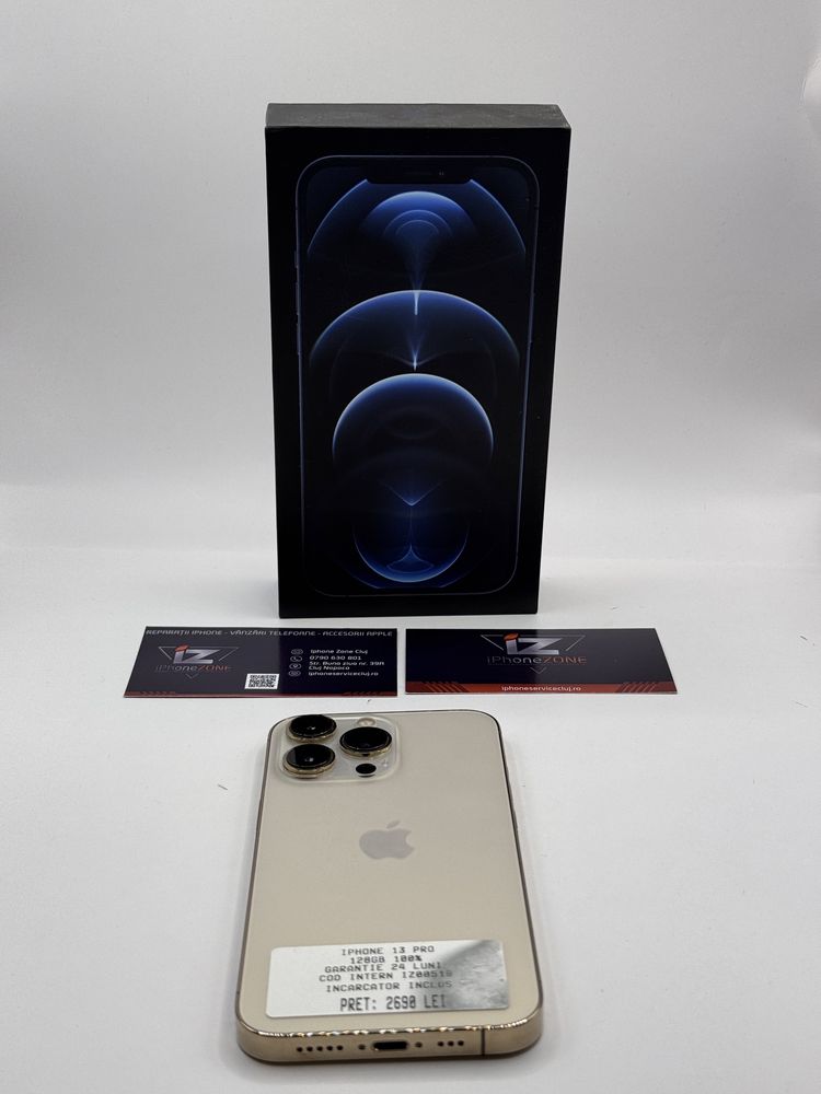 Magazin vinde iphone 13 pro gold 128gb 100% garantie