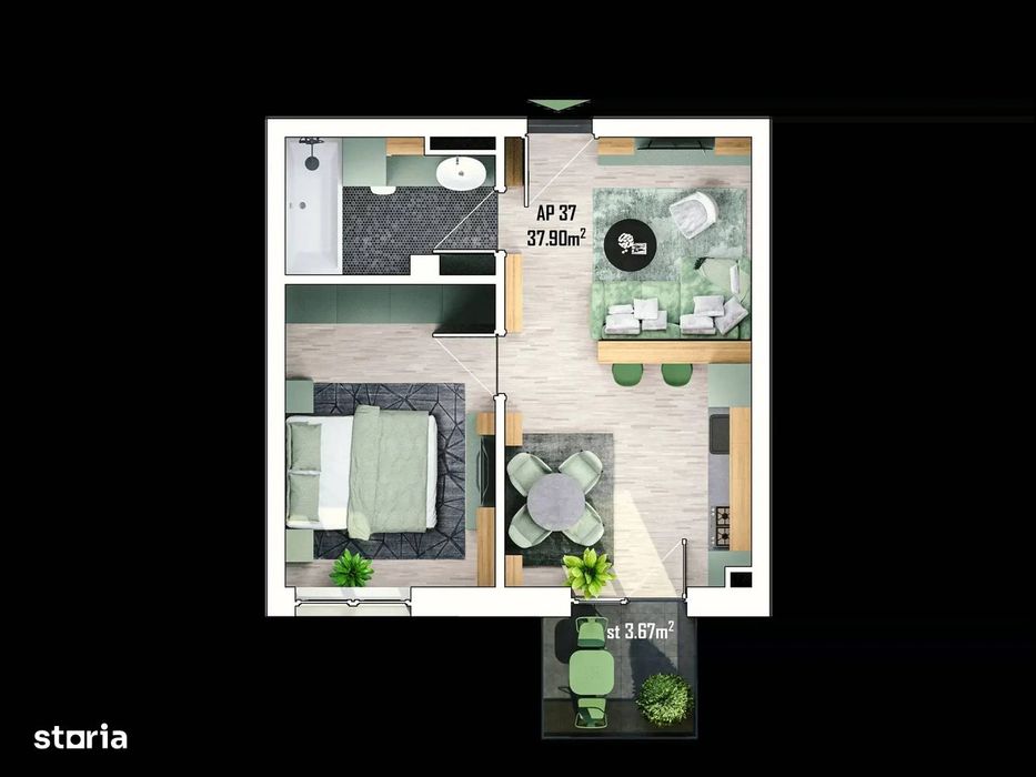 Apartament 2 camere , Estimo Park