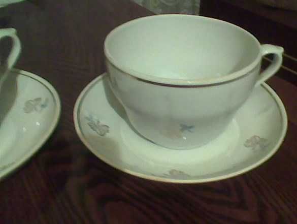 Большие чашки (400 ml) с блюдцами - 2 пары