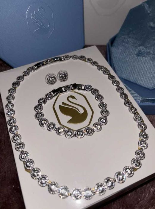 Set Swarovski Angelic Argintiu - Colier/Bratara/Cercei