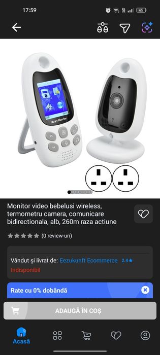 Monitor bebeluș (260m rază)