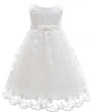 ПРОМОЦИЯ! Бяла, детска рокля за официален повод, кръщене или сватба