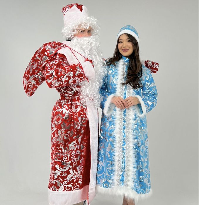Прокат новогодних костюмов деда мороза и снегурочки