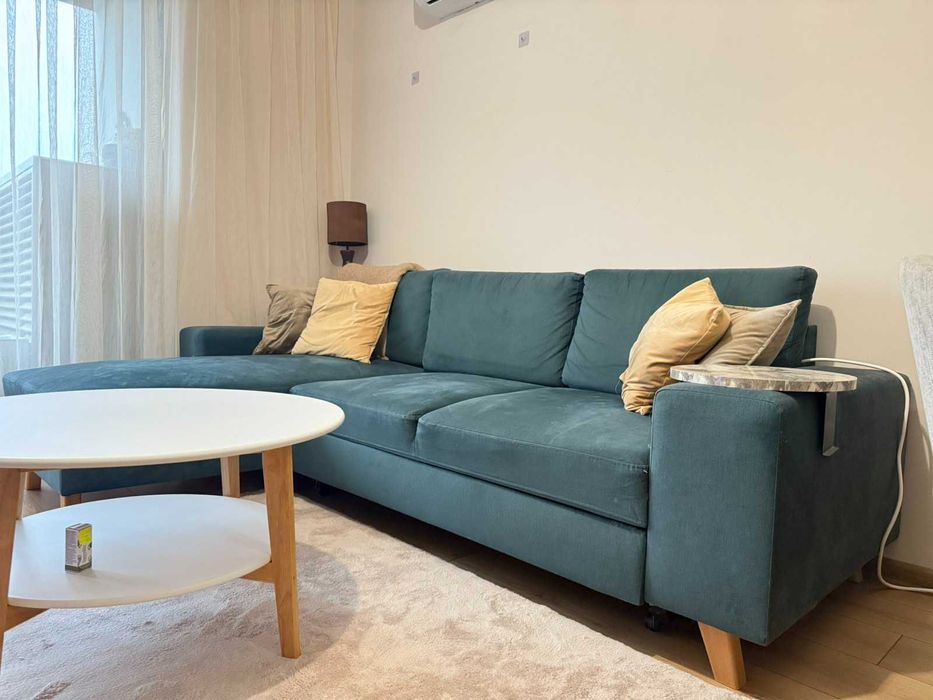 Ъглов диван с механизъм за сън