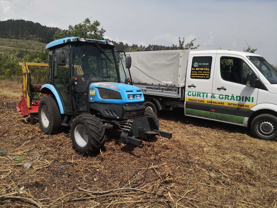 Tractor senilat Carraro Mach4 cu tocător forestier Seppi Miniforst 175