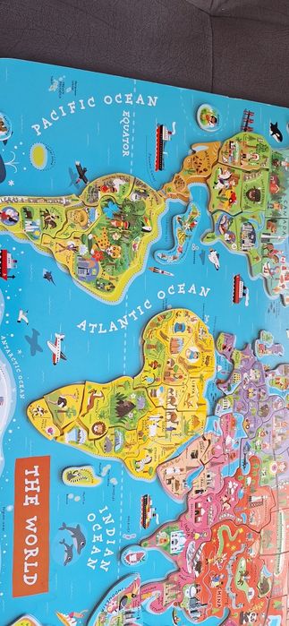 Детски пъзел "карта на света"