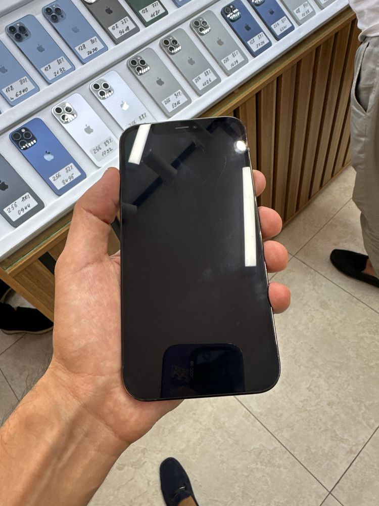 iphone 12pro, blue, 128gb, 80%, ideal, korobka dokumetlari bor