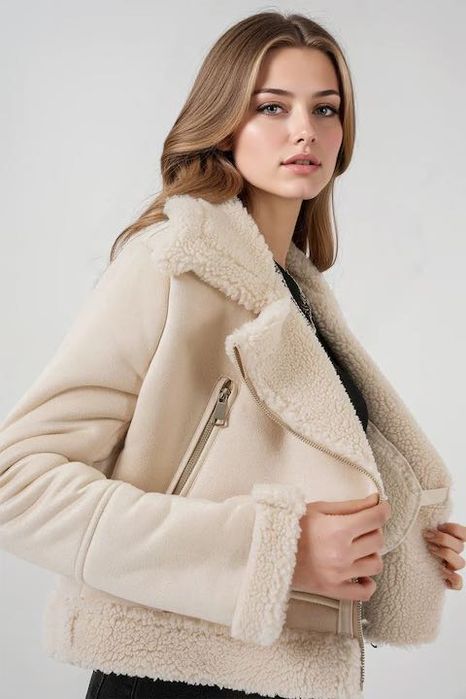 Страхотно стилно палто с каракул