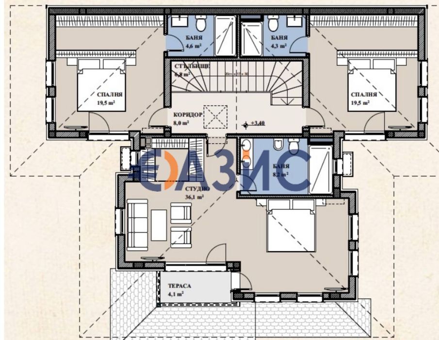 Еко къща с 5 спални в комплекс Venid Eco Village, Свети Влас, 251.30