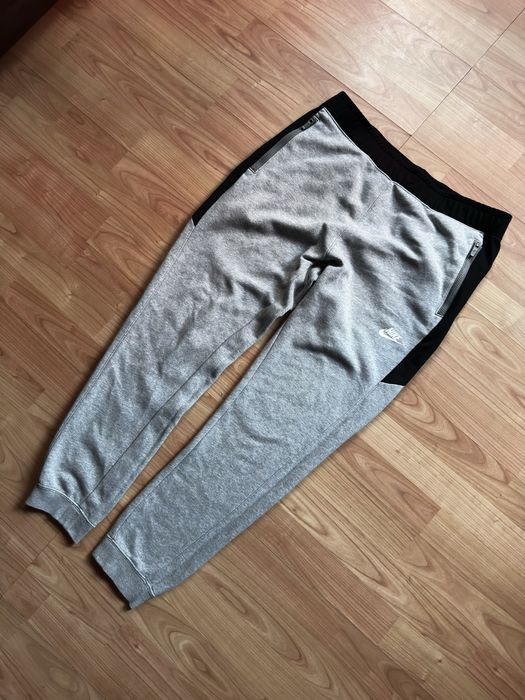 Pantaloni pants joggers sweats cuffed grey Nike cotton side logo print