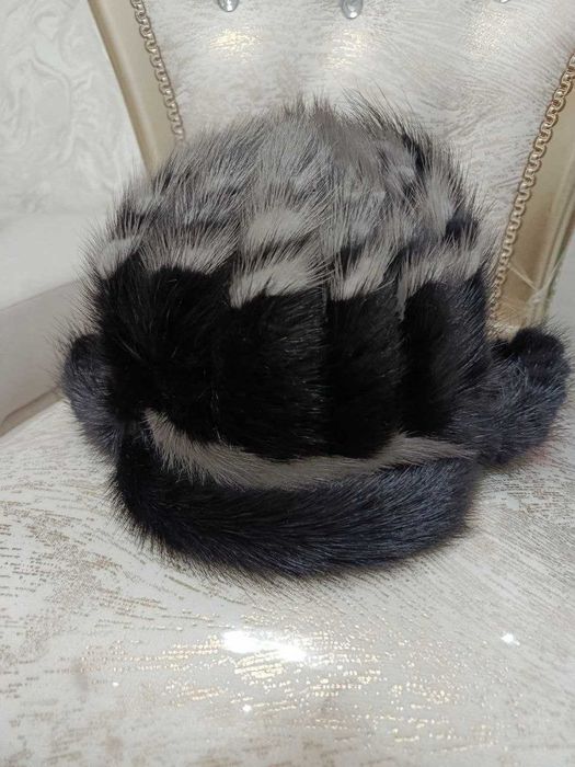 Шапка зимняя мех норка. Недорого