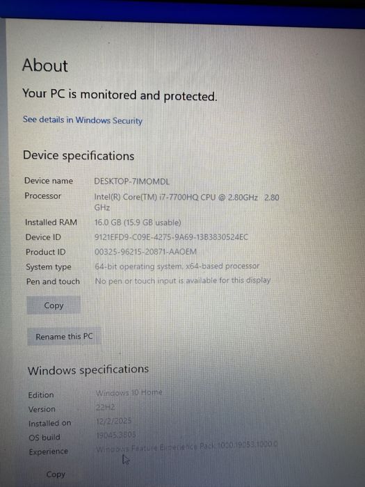 MSI GE73VR 7RF Raider