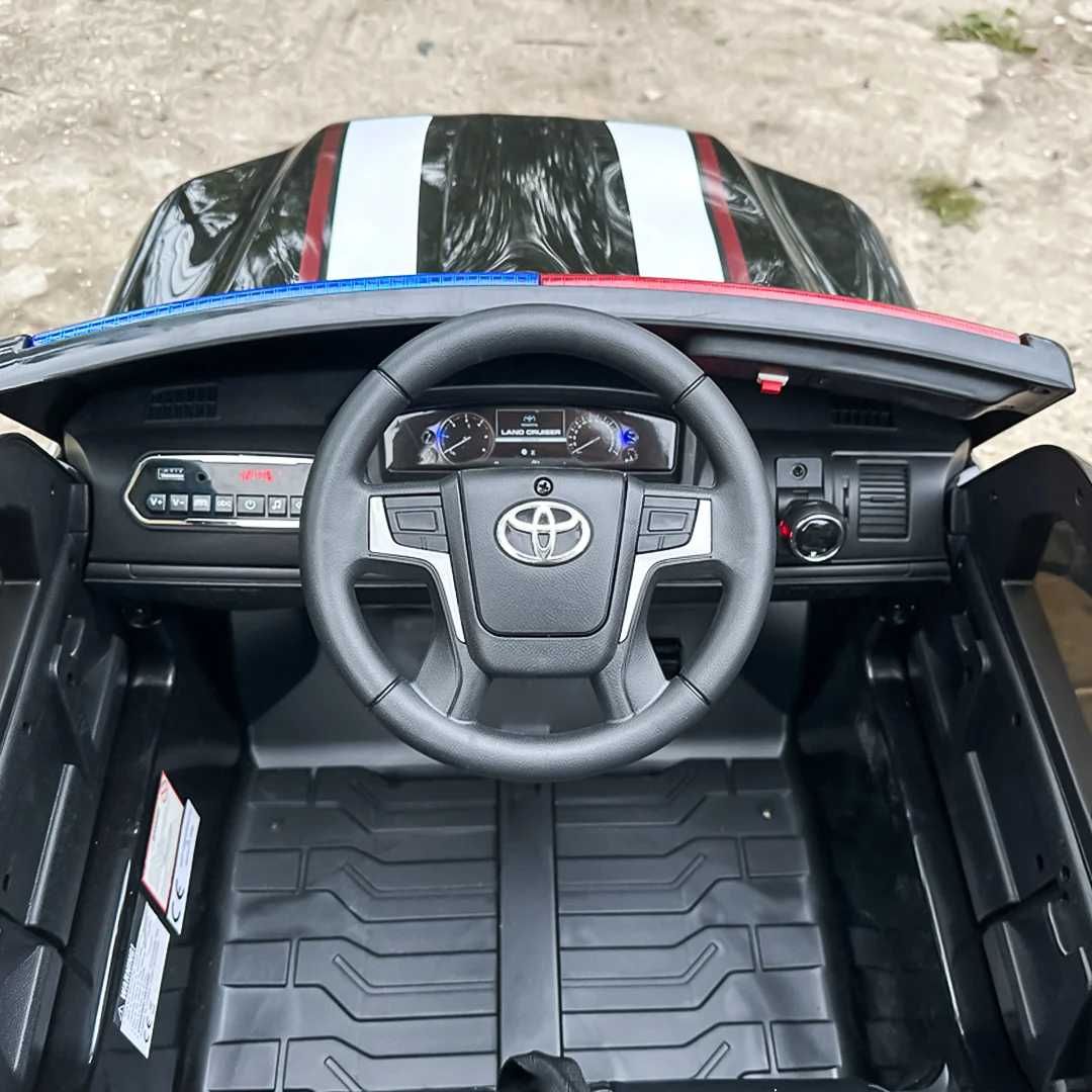 Masinuta electrica de politie, Toyota,pentru 2 copii,160W,12V, premium