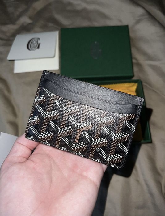 Goyard black and white cardholder