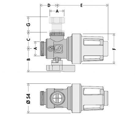 Filtru magnetic cu separator de namol CALEFFI XS, 3/4'', 3 bar