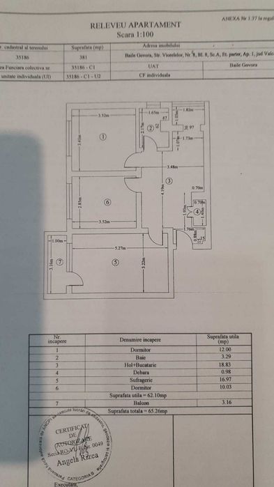 Apartament 3 camere in Baile Govora, mobilat si utilat, zona deosebita
