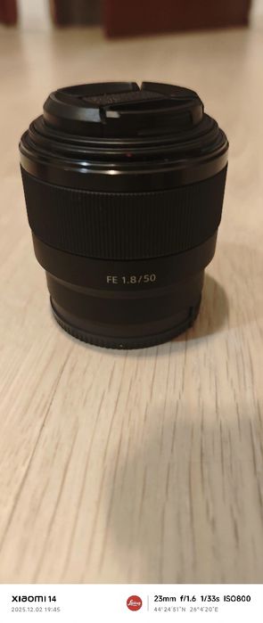 Obiectiv Sony 50mm 1.8 FE, apcs 75mm 1.8