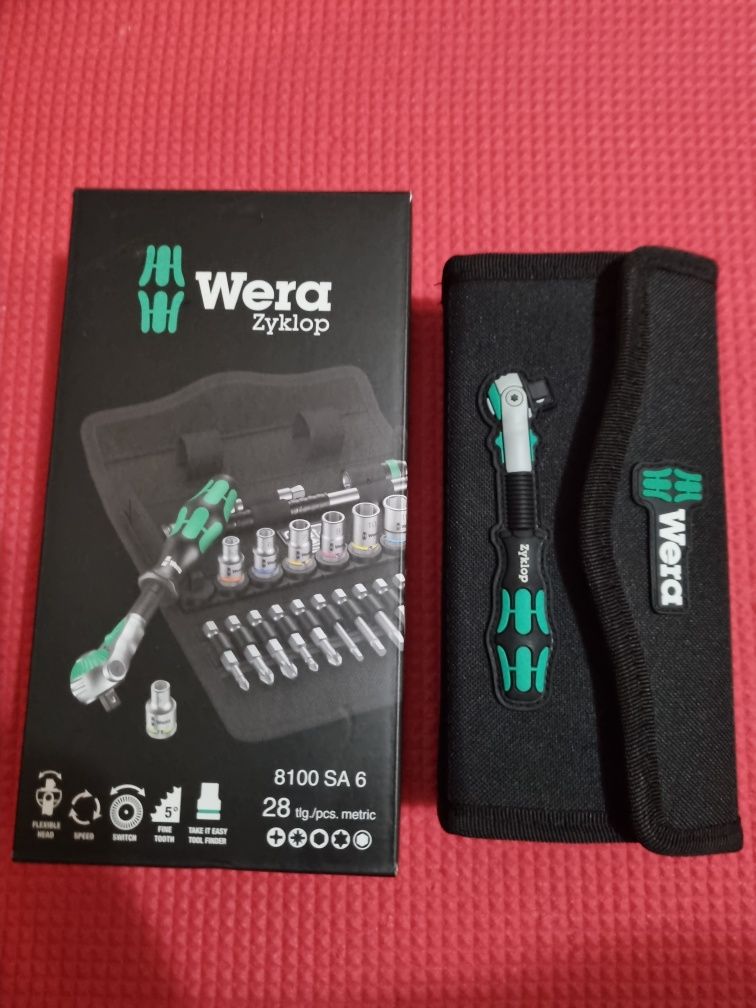 Set clichet cu tubulare și biți 1/4 WERA 8100 SA 6