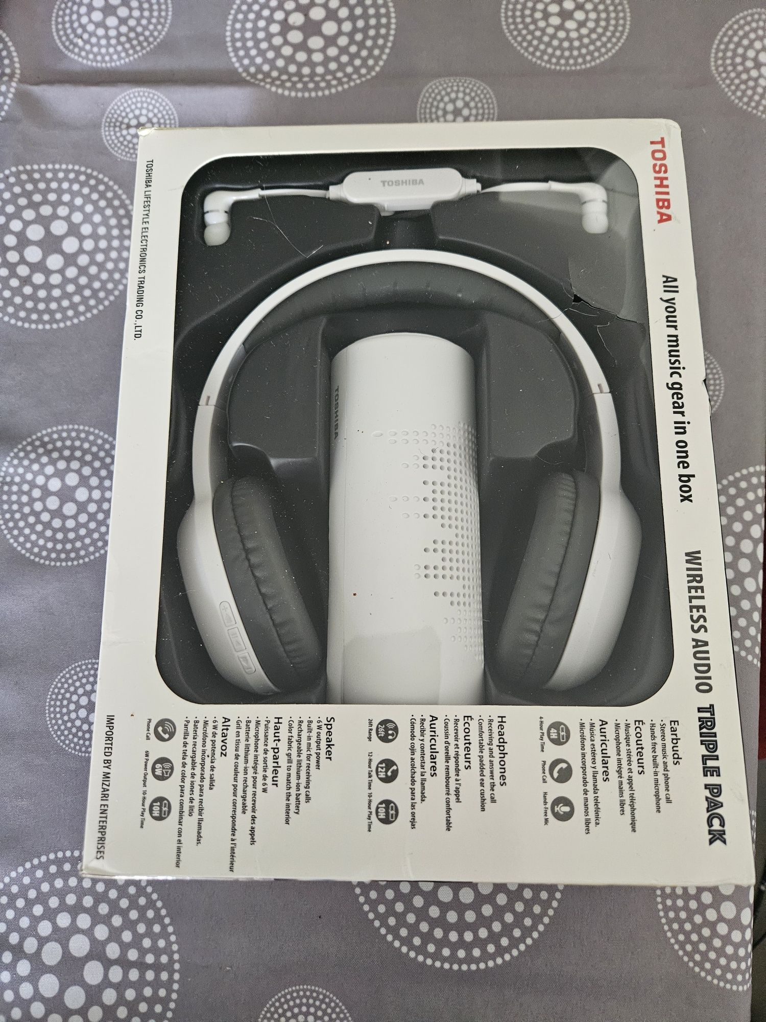 Toshiba колонка и слушалки