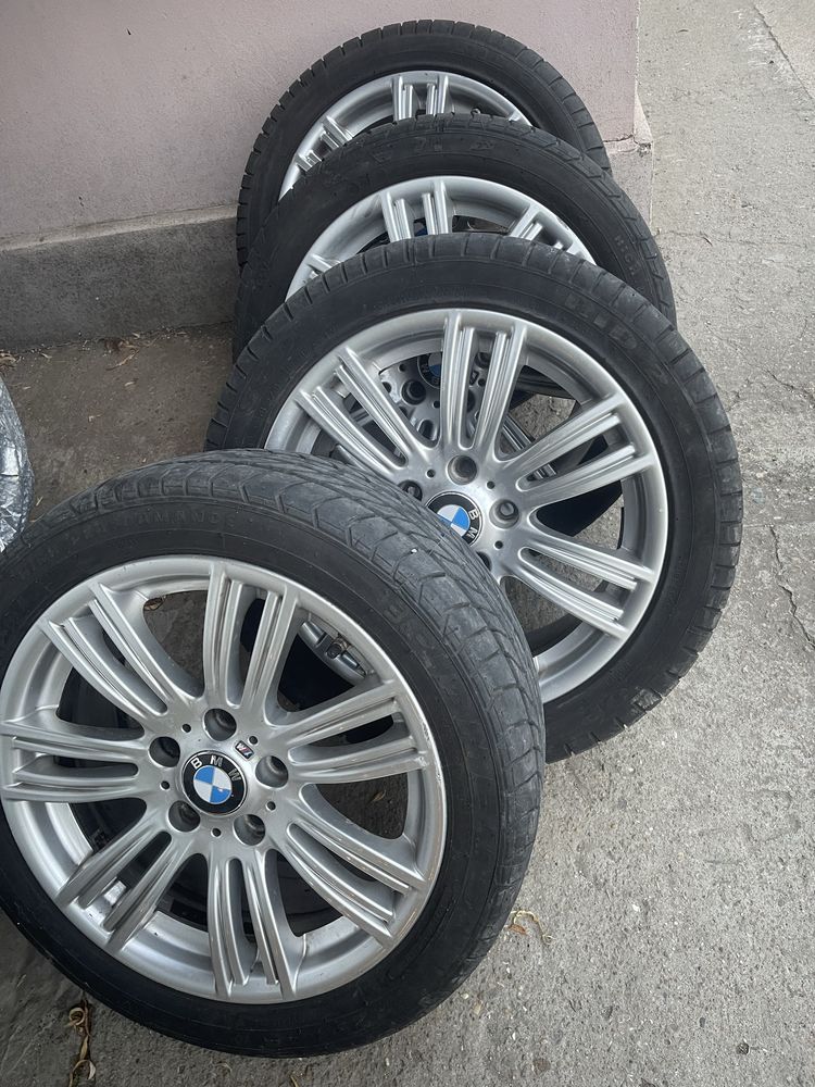 Jante bmw seria 1 originale + cauciucuri (6000 km)