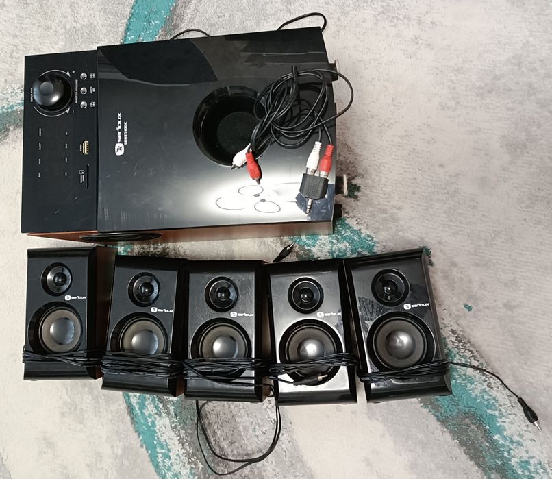 Boxe PC TV petrecere 5.1 Serioux HT5100C, 140W RMS, Rosu