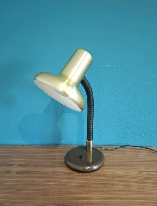 Lampa de alama / veioza vintage aurie de birou