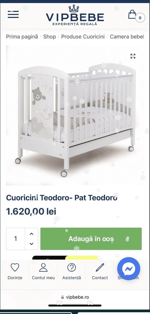 Vand set camera pt copii (gemeni) Cuoricinii Teodoro( Italy)