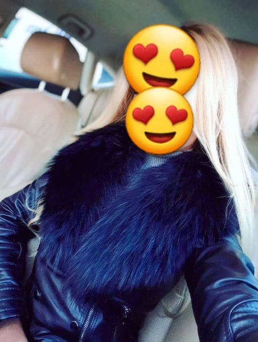 Geaca de piele cu blana naturala detasabila