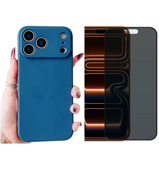 iPHONE 17/PRO/MAX/AIR Husa Softin Catifea + Folie Sticla HD