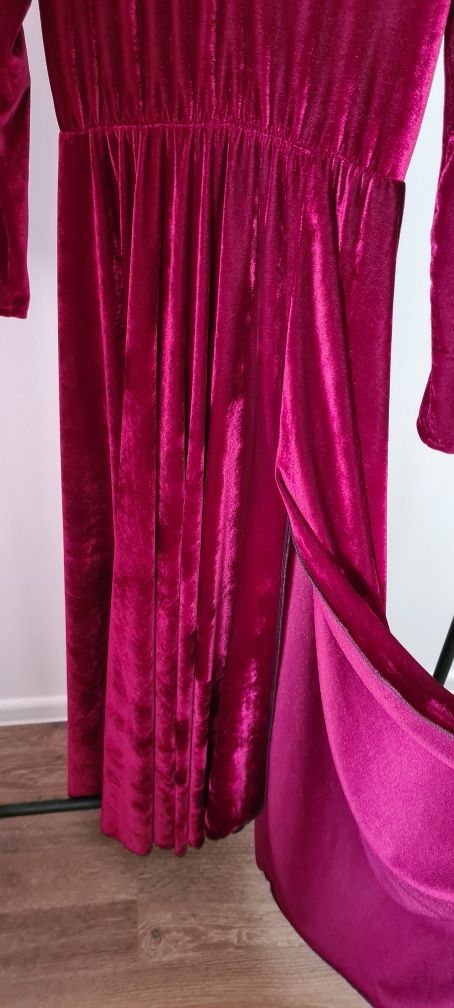Rochie lunga din catifea