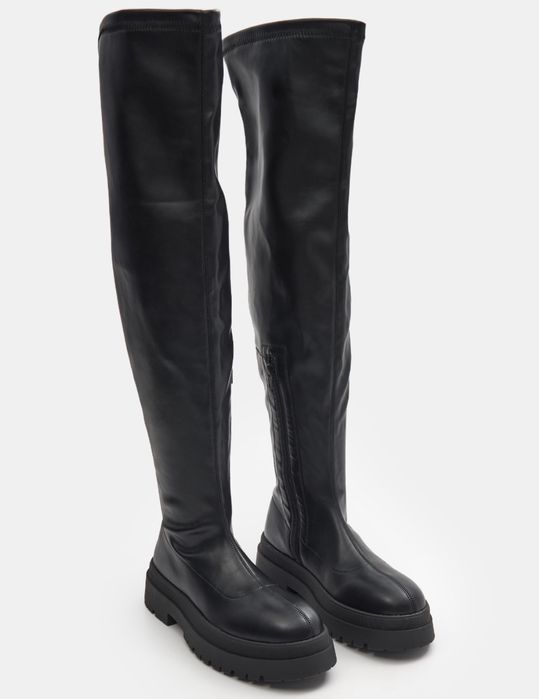 Дълги кожени ботуши