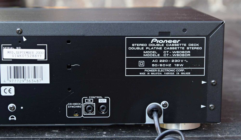 Deck Pioneer CT-W606DR, dublu deck, casetofon