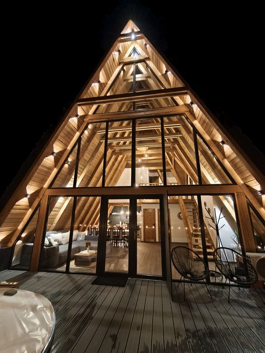 Cabana de inchiriat #BellaVista Chalet #A frame ,piscina,sauna