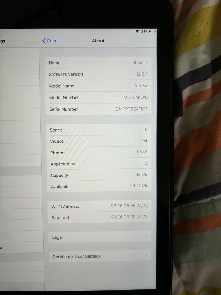Отключен работещ iPad