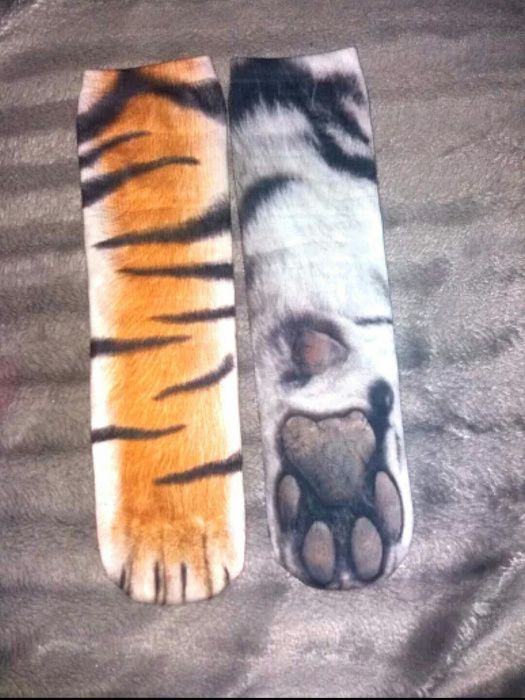 Оригинальный Подарок стильные носки уникальные носочки лапки животных