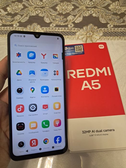 Xiaomi Redmi A5 64GB Black 2025 Karobka Sastayani Yaxshi 120gz Ekran