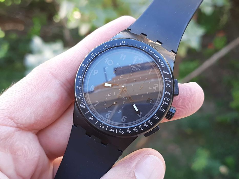 ceas Swatch All Black Cronograf
