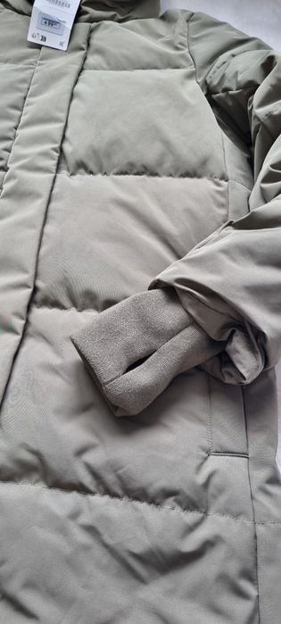 Geaca extra lunga dama Zara masura XS-S umplutura de puf
