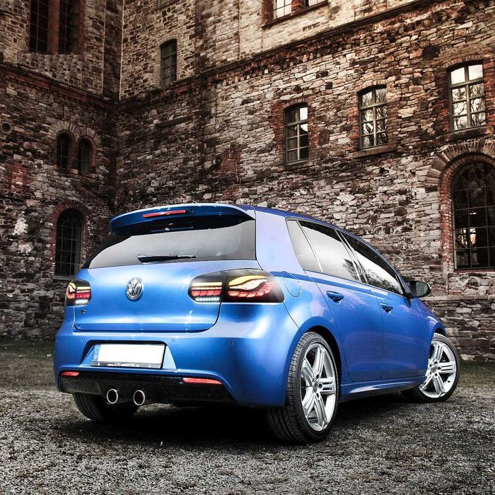 Комплект OLED стопове с динамични мигачи GTS style за ГОЛФ 6 Golf