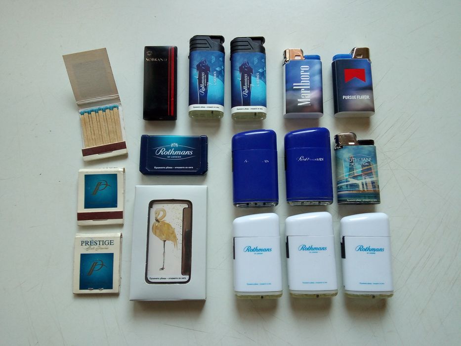 Запалка Rothmans, Sobranie, DUNHILL, кибрит