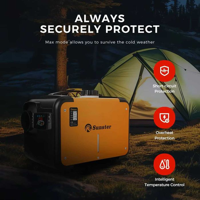 Incalzitor SUNSTER - Sirocou Portabil Diesel 8kW/  12/24V