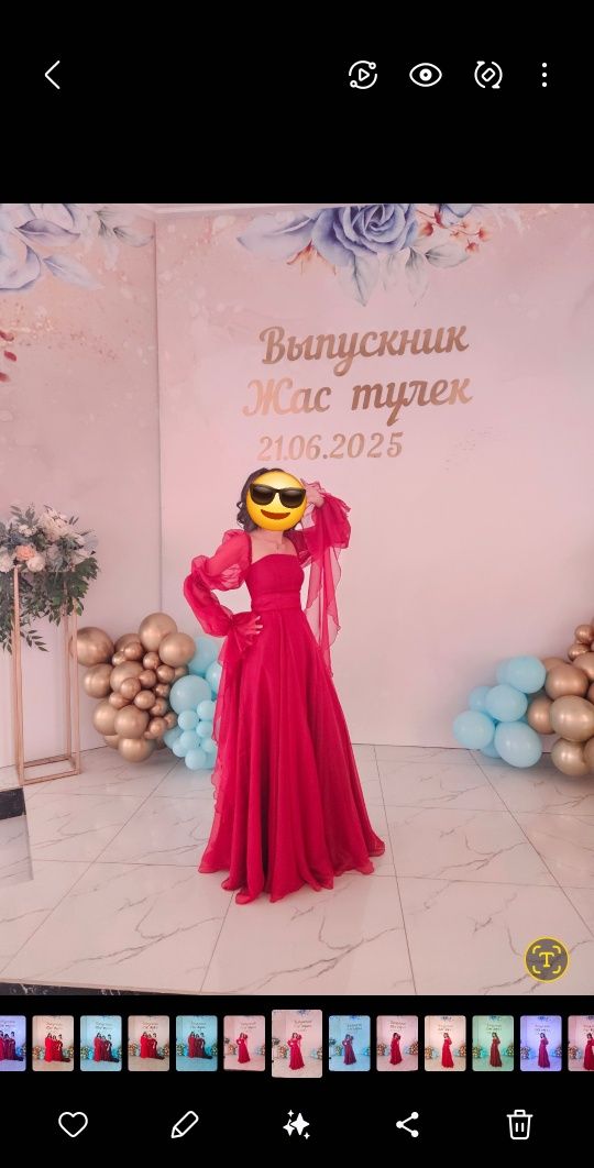 Вечернее платье, одевалось только один раз, размер XS, на рост 160 см