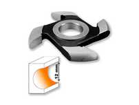 Freza de Raionat pentru Lemn Semicerc Convex 12 mm - R6 HSS