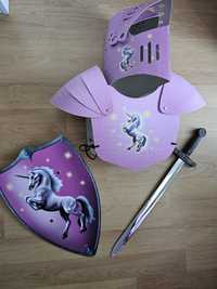 Детски комплект еднорог броня, шлем, щит и меч