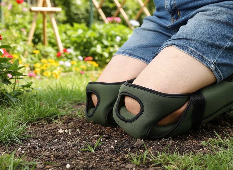 Genunchiere de protectie pentru lucru si gradinarit spuma rezistenta