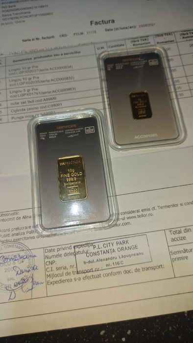 Lingouri Elvetia 5gr si 10gr cu Facturã si Certificat